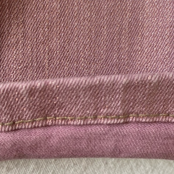 Flying Monkey Anthropologie Women's Sz 31 X28 Pink Glitter Skinny Pants - Picture 10 of 15